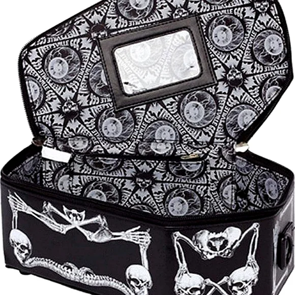 Amazing Skeleton Coffin Casket Handbag with Bone Accessory - Picture 6 of 8